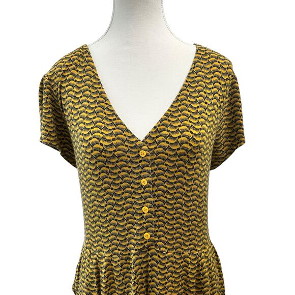 Boden Alberta Tuscan Sun Short Sleeve Jersey Dress Size UK 18 US 14 LONG - Picture 8 of 13
